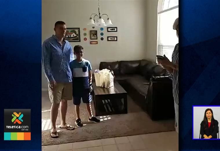 Niño trasplantado de médula ósea conoció este miércoles a su donador